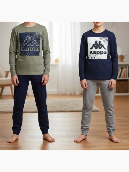 Pigiama Lungo Bambino Confezione da 2 Cotone Logo Omini Girocollo Manica Lunga KAPPA - Kiabi Pigiama Lungo Bambino Confezione da 2 Cotone Logo Omini Girocollo Manica Lunga KAPPA - Kiabi