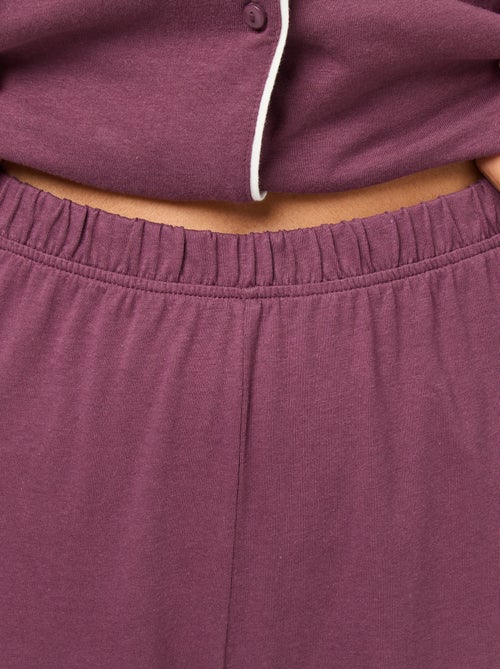 Pigiama lungo camicia + pantaloni - 2 pezzi - Kiabi