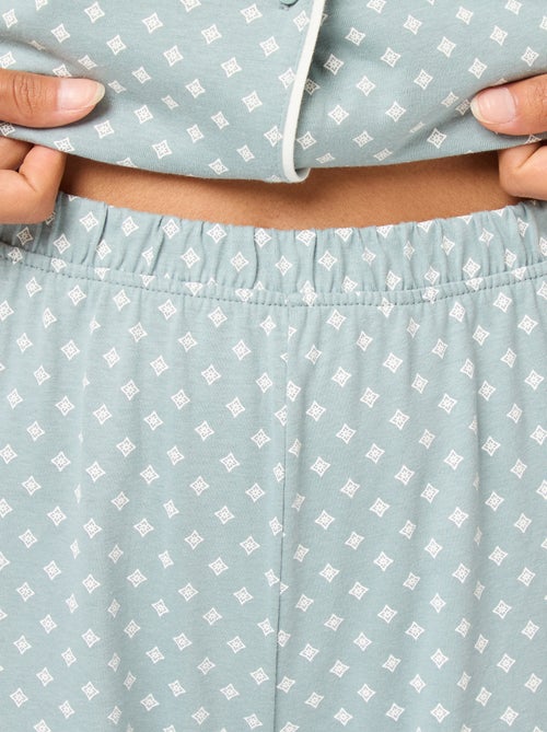 Pigiama lungo camicia + pantaloni - 2 pezzi - Kiabi