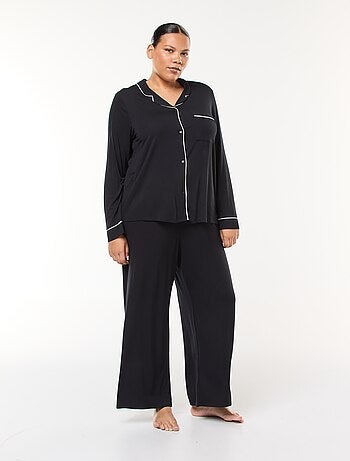 Pigiama lungo completo camicia + pantaloni - 2 pezzi