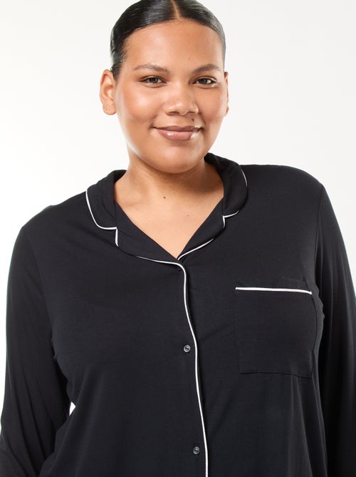 Pigiama lungo completo camicia + pantaloni - 2 pezzi - Kiabi