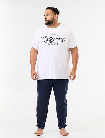 Pigiama lungo completo t-shirt + pantaloni - 2 pezzi