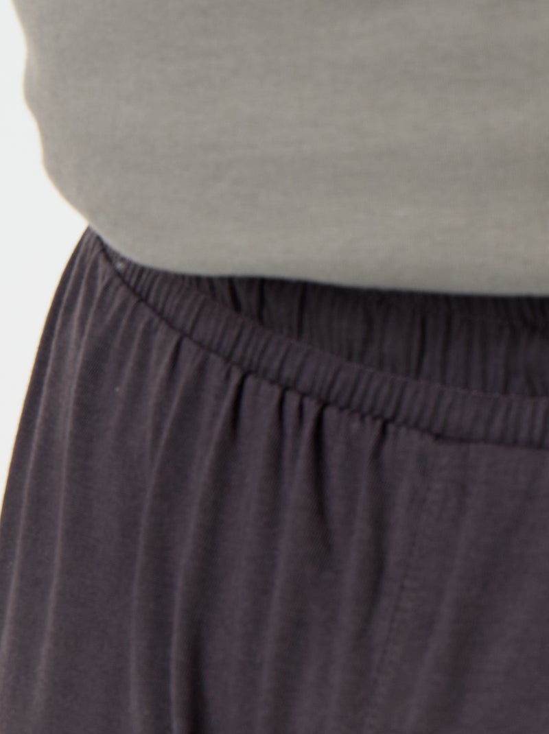 Pigiama lungo completo t-shirt + pantaloni - 2 pezzi Grigio - Kiabi