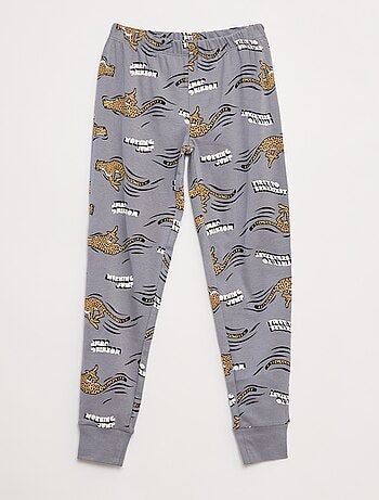 Pigiama lungo completo t-shirt + pantaloni con motivo all over