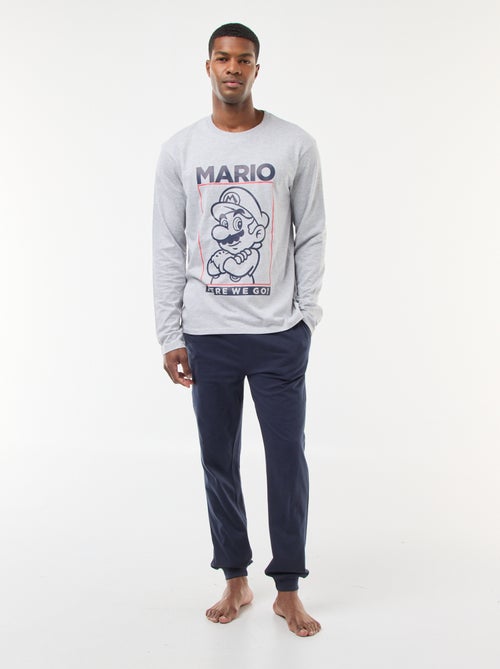 Pigiama lungo composto da t-shirt + pantaloni - 2 pezzi - Kiabi