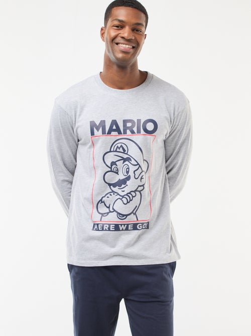 Pigiama lungo composto da t-shirt + pantaloni - 2 pezzi - Kiabi