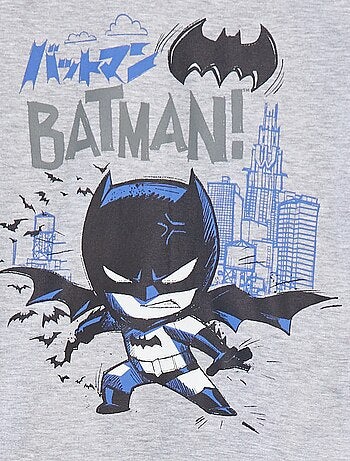 Pigiama lungo con stampa 'Batman' - 2 pezzi