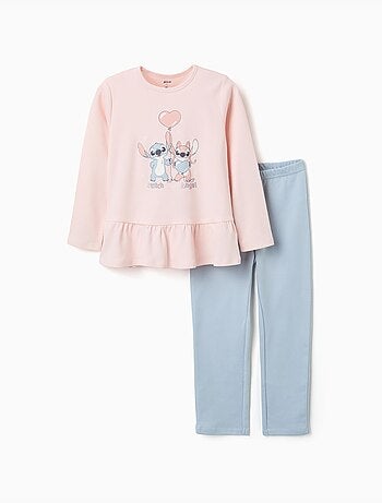 Pigiama lungo con stampa di Stitch che si illumina al buio