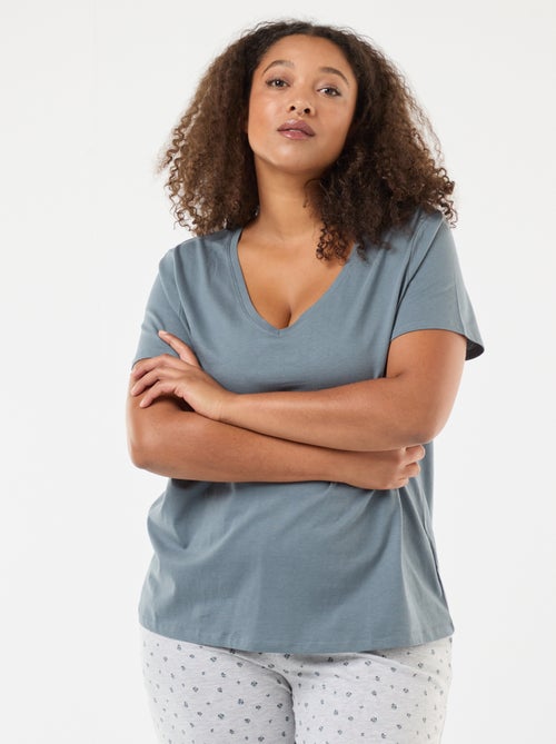 Pigiama lungo con stampa floreale - 2 pezzi - Kiabi