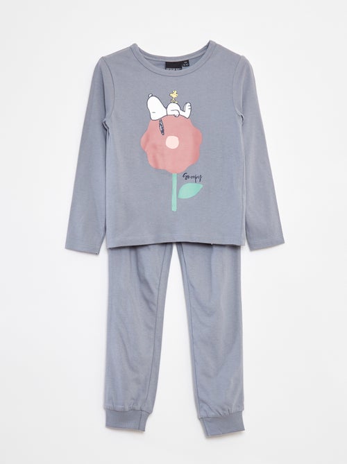 Pigiama lungo con stampa 'Snoopy' - 2 pezzi - Kiabi