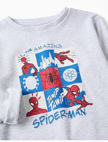 Pigiama lungo con stampa Spider-Man che si illumina al buio