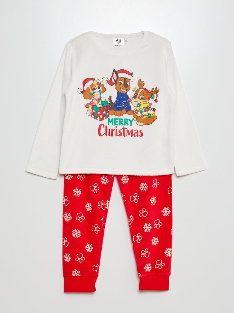 Pigiama lungo di Natale 'Paw Patrol' - 2 pezzi ROSSO - Kiabi