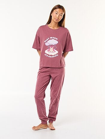 Pigiama lungo 'Disney' 'Stitch' t-shirt + pantaloni - 2 pezzi