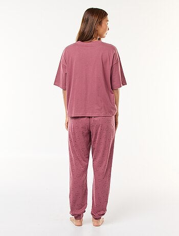 Pigiama lungo 'Disney' 'Stitch' t-shirt + pantaloni - 2 pezzi