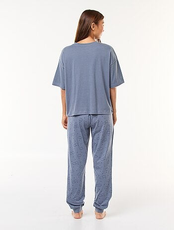 Pigiama lungo 'Disney' 'Stitch' t-shirt + pantaloni - 2 pezzi