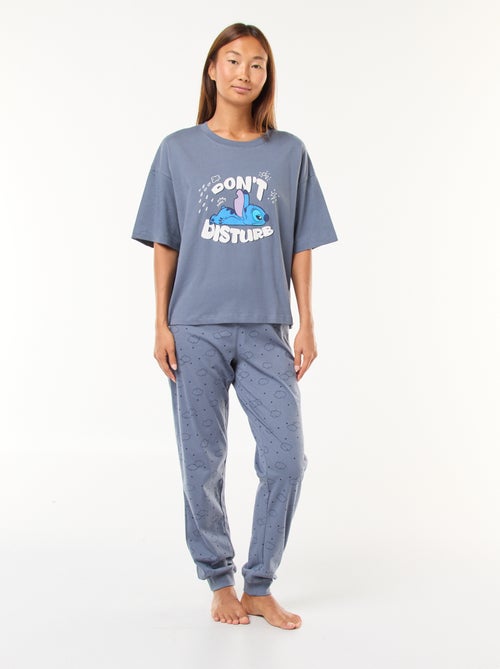 Pigiama lungo 'Disney' 'Stitch' t-shirt + pantaloni - 2 pezzi - Kiabi