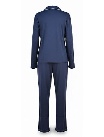 Pigiama Lungo Donna Collo Camicia Passamaneria Bianco INFINITIF PARIS