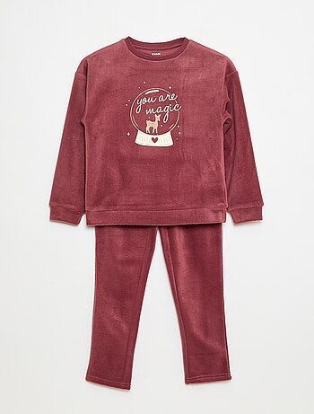 Pigiama lungo e caldo con motivo