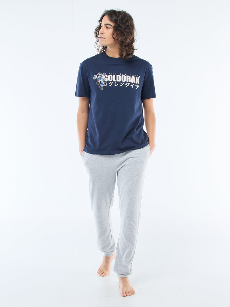 Pigiama lungo 'Goldorak' - Completo 2 pezzi Grigio - Kiabi