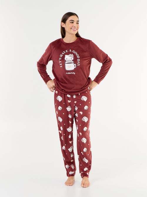 Pigiama lungo 'Hello Kitty' - 2 pezzi - Kiabi Pigiama lungo 'Hello Kitty' - 2 pezzi - Kiabi