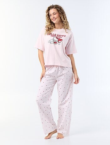 Pigiama lungo 'Hello Kitty' - 2 pezzi