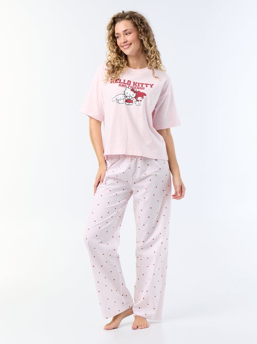 Pigiama lungo 'Hello Kitty' - 2 pezzi - Kiabi