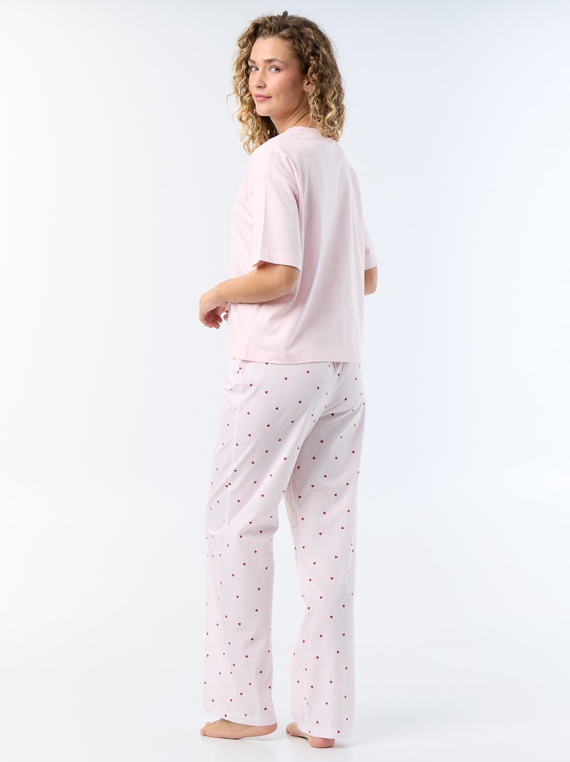 Pigiama lungo 'Hello Kitty' - 2 pezzi Rosa - Kiabi