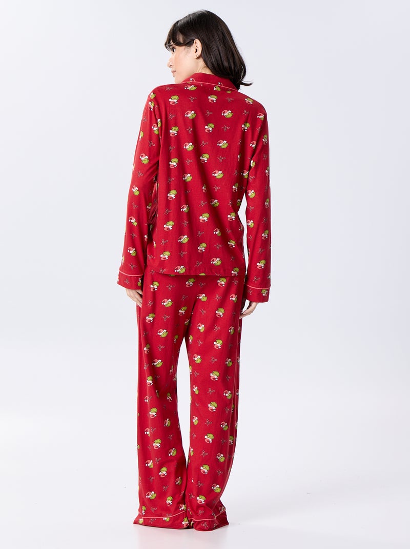 Pigiama lungo 'Il Grinch' - 2 pezzi Rosso - Kiabi