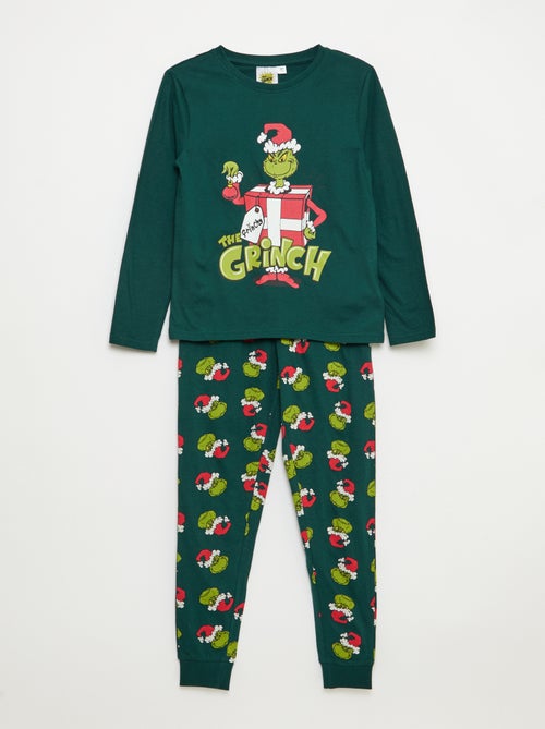 Pigiama lungo 'Il Grinch' maglietta + pantaloni - 2 pezzi - Kiabi