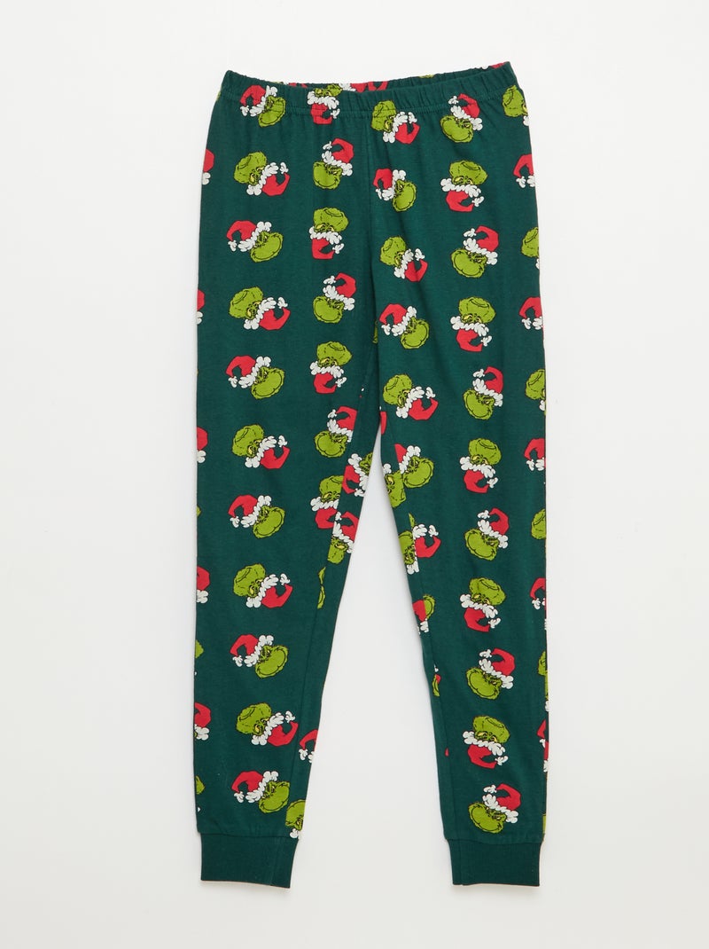 Pigiama lungo 'Il Grinch' maglietta + pantaloni - 2 pezzi Verde - Kiabi