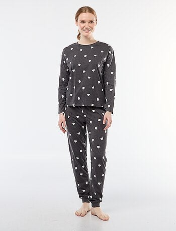 Completo pigiama lungo in cotone - 2 pezzi