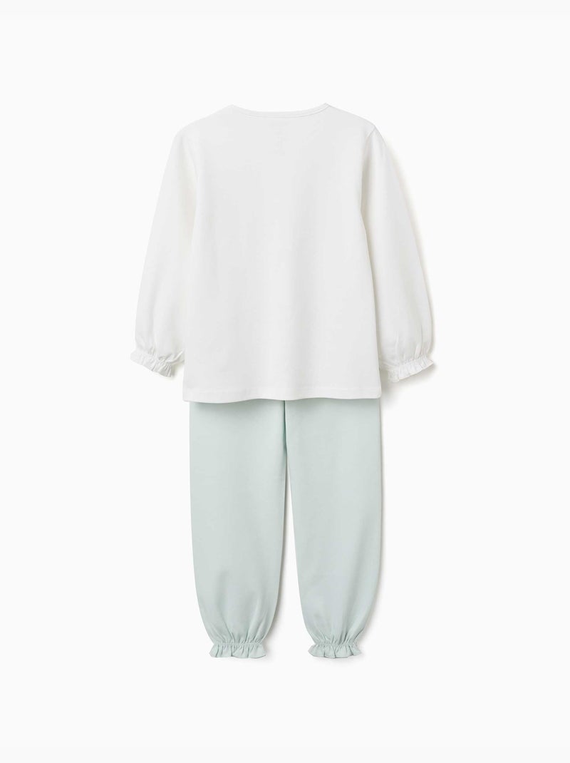 Pigiama lungo in cotone con Principesse Disney Bianco - Kiabi