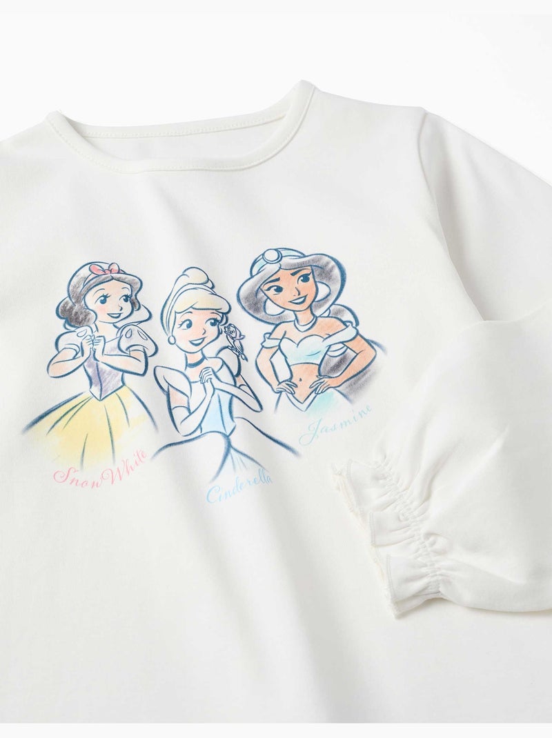 Pigiama lungo in cotone con Principesse Disney Bianco - Kiabi