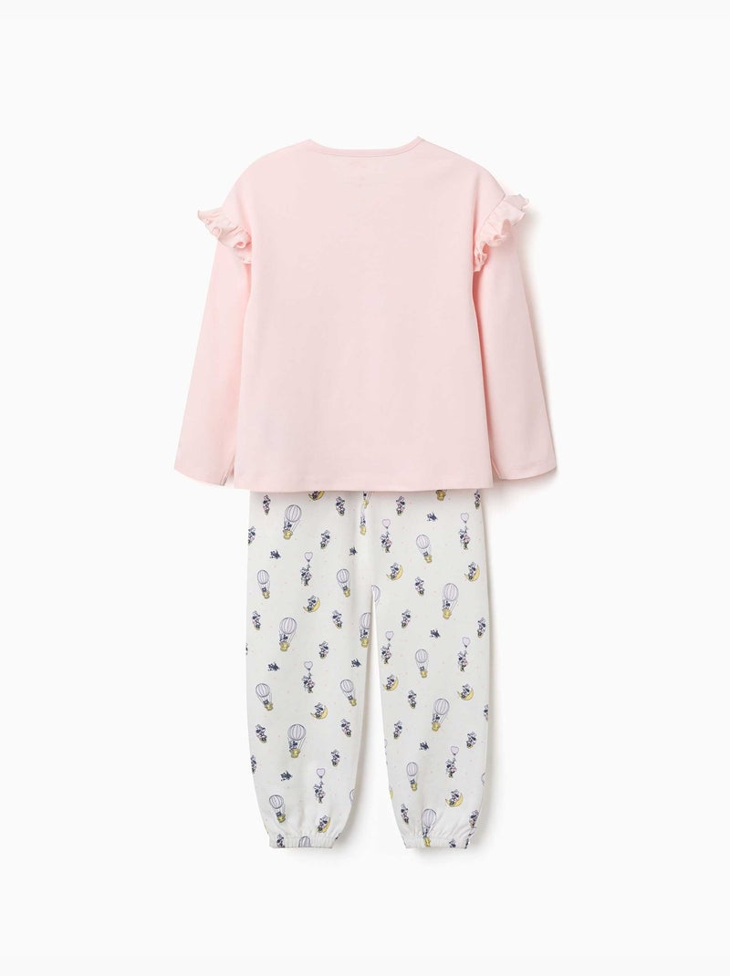 Pigiama lungo in cotone con stampe di Minnie Rosa chiaro - Kiabi