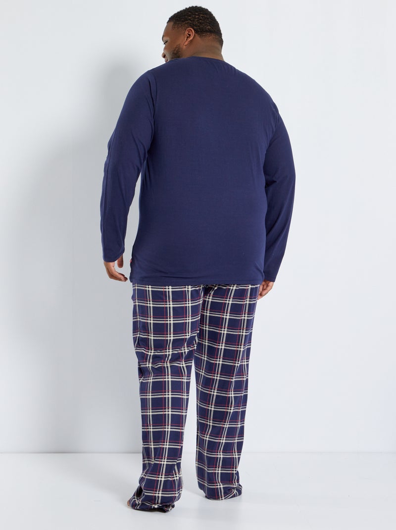 Normann WÄSCHEFABRIK - Pigiama classico da uomo, a maniche corte, in tinta unita, 100% cotone, colore: Azzurro
