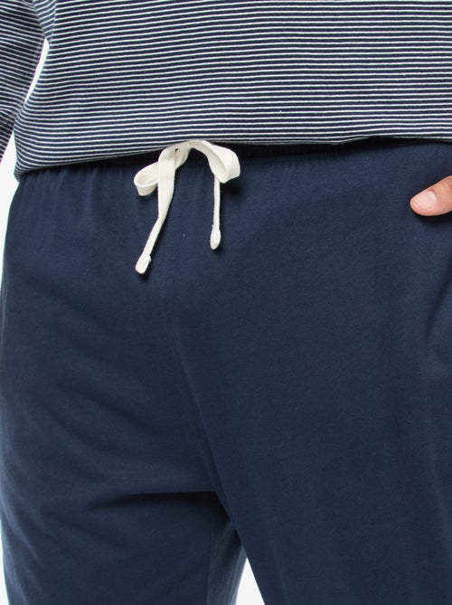 Pigiama lungo in jersey, completo t-shirt + pantaloni - 2 pezzi - Kiabi