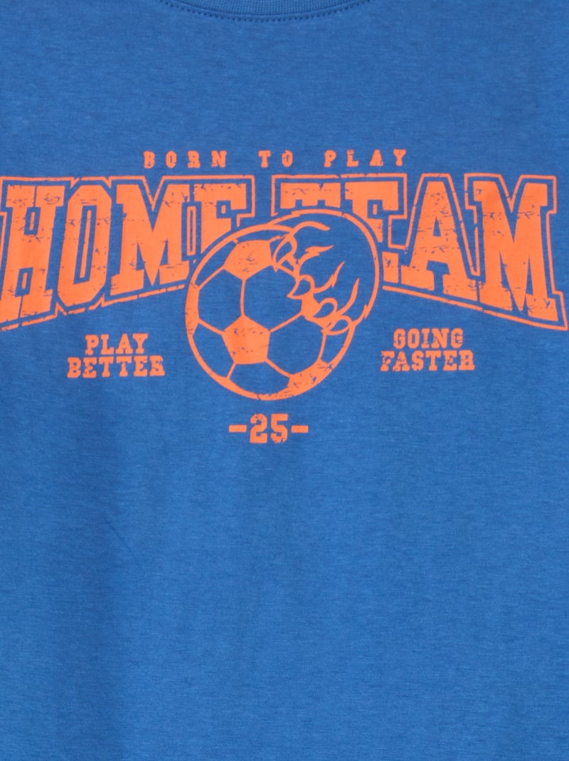 Pigiama lungo in jersey con stampa - 2 pezzi BLU - Kiabi