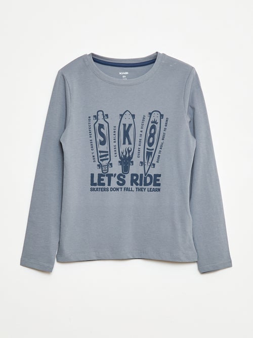 Pigiama lungo in jersey con stampa - 2 pezzi - Kiabi