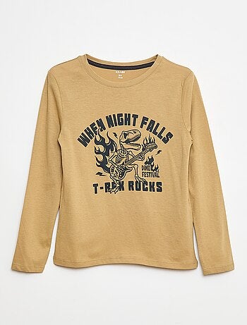 Pigiama lungo in jersey con stampa - 2 pezzi