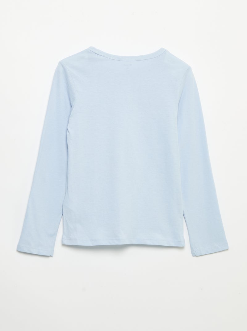 Pigiama lungo in jersey di cotone - 2 pezzi Blu - Kiabi