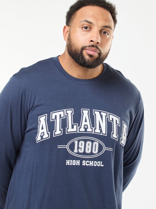 Pigiama lungo in jersey maglietta + pantaloni - 2 pezzi - Kiabi