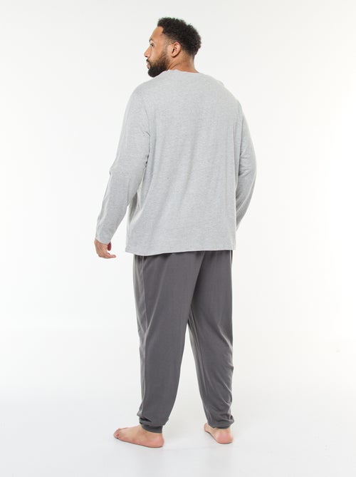 Pigiama lungo in jersey maglietta + pantaloni - 2 pezzi - Kiabi