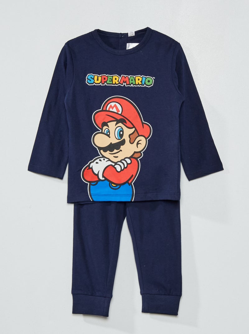 Pigiama lungo in jersey 'Mario Kart' BLU - Kiabi