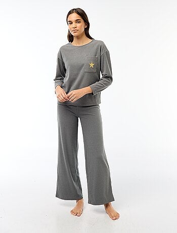 Pigiama lungo in maglia - Completo 2 pezzi