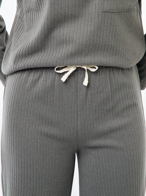 Pigiama lungo in maglia - Completo 2 pezzi - Kiabi