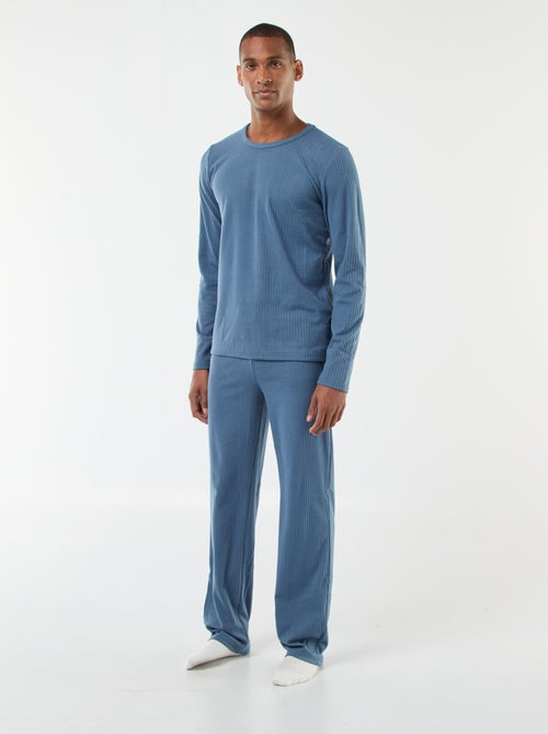 Pigiama lungo in maglia - Set 2 pezzi - Kiabi