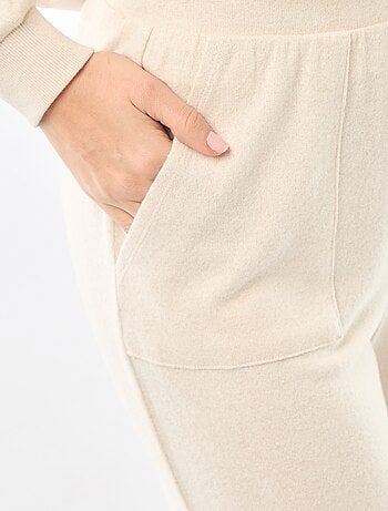 Pigiama lungo in maglia calda - 2 pezzi