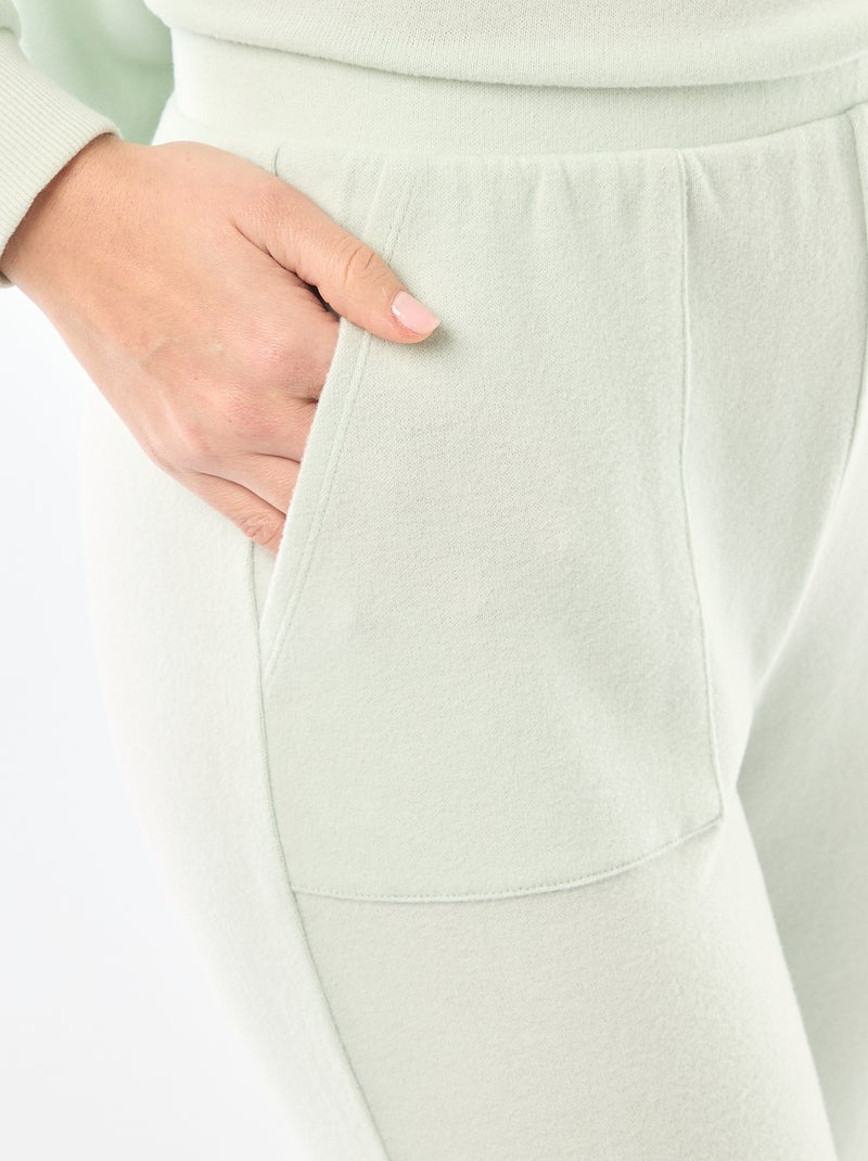 Pigiama lungo in maglia calda - 2 pezzi Blu - Kiabi