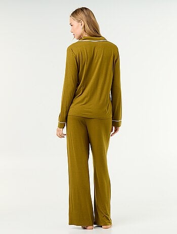 Pigiama lungo in maglia morbida stretch - 2 pezzi