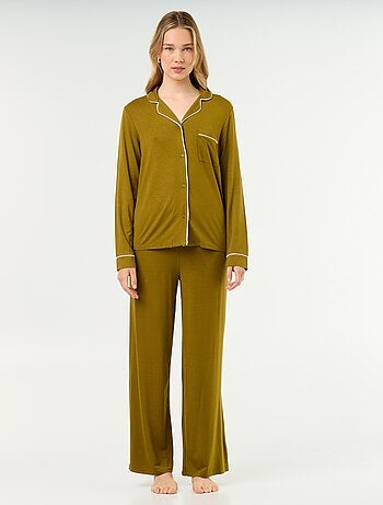 Pigiama lungo in maglia morbida stretch - 2 pezzi